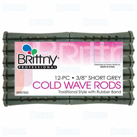 Brittny Cold Wave Rods 12pc Grey